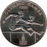 Samoa Tala Tanumafili II XXII Summer Olympics 1980 KM# 35 OLYMPIC GAMES 1980 ER coin reverse Samoa Tala Tanumafili II XXII Summer Olympics 1980 KM# 35 OLYMPIC GAMES 1980 ER coin reverse