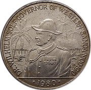 Samoa Tala Tanumafili II Dr. Wilhelm Solf 1980 KM# 40 DR. WILHELM SOLF GOVERNOR OF WESTERN SAMOA 1900 1910 ER 1980 coin reverse Samoa Tala Tanumafili II Dr. Wilhelm Solf 1980 KM# 40 DR. WILHELM SOLF GOVERNOR OF WESTERN SAMOA 1900 1910 ER 1980 coin reverse