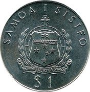 Samoa Tala Tanumafili II Olympic Boxing 1984 KM# 58 SAMOA I SISIFO $ 1 coin obverse Samoa Tala Tanumafili II Olympic Boxing 1984 KM# 58 SAMOA I SISIFO $ 1 coin obverse