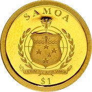 Samoa Tala San Marco's Basilica in Venice 2009 Proof KM# 190 SAMOA FA'AVAE I LE ATUA SAMOA $1 coin obverse Samoa Tala San Marco's Basilica in Venice 2009 Proof KM# 190 SAMOA FA'AVAE I LE ATUA SAMOA $1 coin obverse