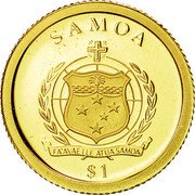 Samoa Tala Marie Curie 2009 Proof KM# 187 SAMOA $1 FA'AVAE I LE ATUA SAMOA coin obverse Samoa Tala Marie Curie 2009 Proof KM# 187 SAMOA $1 FA'AVAE I LE ATUA SAMOA coin obverse