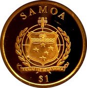 Samoa Tala Johannes Hevelius 2010 Proof KM# 216 SAMOA FA'AVAE I LE ATUA SAMOA $1 coin obverse