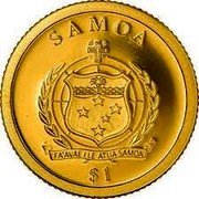 Samoa Tala Nicolaus Copernicus 2010 Proof KM# 214 SAMOA $1 FA'AVAE I LE ATUA SAMOA coin obverse