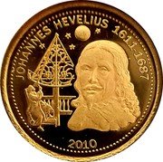 Samoa Tala Johannes Hevelius 2010 Proof KM# 216 JOHANNES HEVELIUS 1611-1687 2010 coin reverse