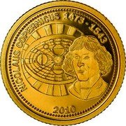 Samoa Tala Nicolaus Copernicus 2010 Proof KM# 214 2010 NICOLAUS COPERNICUS 1473-1543 coin reverse