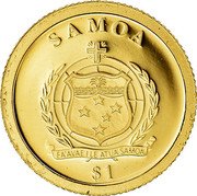 Samoa Tala Beatification of John Paul II 2011 Proof KM# 219 SAMOA $1 coin obverse Samoa Tala Beatification of John Paul II 2011 Proof KM# 219 SAMOA $1 coin obverse