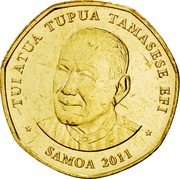 Samoa Tala Tui Atua Tupua Tamasese Efi 2011 KM# 171 TUI ATUA TUPUA TAMASESE EFI SAMOA 2011 coin obverse Samoa Tala Tui Atua Tupua Tamasese Efi 2011 KM# 171 TUI ATUA TUPUA TAMASESE EFI SAMOA 2011 coin obverse