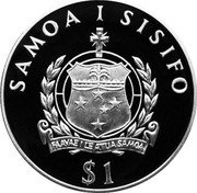 Samoa Tala Queen Mother 1995 KM# 111 SAMOA I SISIFO FA'AVAE I LE ATUA SAMOA $1 coin obverse Samoa Tala Queen Mother 1995 KM# 111 SAMOA I SISIFO FA'AVAE I LE ATUA SAMOA $1 coin obverse