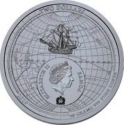 Samoa Two Dollars 500th Anniversary of the First Circumnavigation of the Earth 2019 ELIZABEHT II SAMOA IRB TWO DOLLARS 2020 40 GRAMS 999 PURE SILVER coin obverse Samoa Two Dollars 500th Anniversary of the First Circumnavigation of the Earth 2019 ELIZABEHT II SAMOA IRB TWO DOLLARS 2020 40 GRAMS 999 PURE SILVER coin obverse