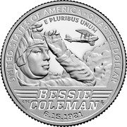 USA Quarter Dollar Washington Quarter. Bessie Coleman 2023Â S Proof UNITED STATES OF AMERICA QUARTER DOLLAR E PLURIBUS UNUM BESSIE COLEMAN 6.15.1921 coin reverse USA Quarter Dollar Washington Quarter. Bessie Coleman 2023Â S Proof UNITED STATES OF AMERICA QUARTER DOLLAR E PLURIBUS UNUM BESSIE COLEMAN 6.15.1921 coin reverse