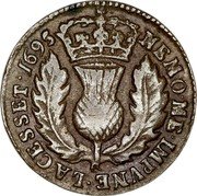 UK 1 Bodle (William II Type I) NEMO ME IMPVNE LACESSET 1695 coin reverse