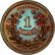 USA 1 Dollar (Liberty Pattern. Copper) STANDARD 1 DOLLAR coin reverse USA 1 Dollar (Liberty Pattern. Copper) STANDARD 1 DOLLAR coin reverse