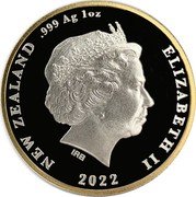 New Zealand 1 Dollar Platinum Jubilee 2022  Proof NEW ZEALAND .999 AG 1OZ ELIZABETH II IRB 2022 coin obverse New Zealand 1 Dollar Platinum Jubilee 2022  Proof NEW ZEALAND .999 AG 1OZ ELIZABETH II IRB 2022 coin obverse