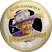 New Zealand 1 Dollar Platinum Jubilee 2022  Proof QUEEN ELIZABETH II E PLATINUM JUBILEE $1 coin reverse New Zealand 1 Dollar Platinum Jubilee 2022  Proof QUEEN ELIZABETH II E PLATINUM JUBILEE $1 coin reverse