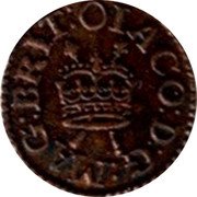 UK 1 Farthing (James I. Type 4/3 Mule) KM# 51d IACO D G MAG BRIT coin obverse UK 1 Farthing (James I. Type 4/3 Mule) KM# 51d IACO D G MAG BRIT coin obverse