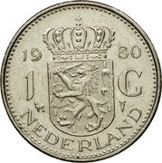 Netherlands 1 Gulden (Beatrix Pattern) KM# PnA138 19 80 1 G NEDERLAND coin reverse