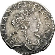 Italy 1 Luigino (Giulia Serra) IVLIA M PRINCIP CAMI coin obverse Italy 1 Luigino (Giulia Serra) IVLIA M PRINCIP CAMI coin obverse
