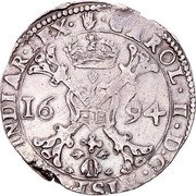 Netherlands 1 Patagon (Charles II -Piedfort) CAROL II D G HISP ET INDIAR REX 16 94 coin obverse Netherlands 1 Patagon (Charles II -Piedfort) CAROL II D G HISP ET INDIAR REX 16 94 coin obverse