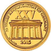 Samoa 1 Tala (25 Years of Reunification) 25 YEARS REUNIFICATION OF GERMANY XXV 2015 AU 585 coin reverse