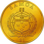 Samoa 1 Tala 50 Years of Mars Missions 2013 SAMOA $1 FA'AVAE I LE ATUA SAMOA coin obverse Samoa 1 Tala 50 Years of Mars Missions 2013 SAMOA $1 FA'AVAE I LE ATUA SAMOA coin obverse