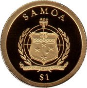 Samoa 1 Tala John F. Kennedy 2013 SAMOA $1 FA'AVAE I LE ATUA SAMOA coin obverse Samoa 1 Tala John F. Kennedy 2013 SAMOA $1 FA'AVAE I LE ATUA SAMOA coin obverse