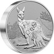 Australia 10 Dollars Kangaroo. Piedfort 2023 P P JM coin reverse Australia 10 Dollars Kangaroo. Piedfort 2023 P P JM coin reverse