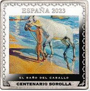 Spain 10 Euro (Centenary of the death of Joaquin Sorolla - The horse's bath) ESPAÑA 2023 EL BAÑO DEL CABALLO CENTENARIO SOROLLA coin obverse Spain 10 Euro (Centenary of the death of Joaquin Sorolla - The horse's bath) ESPAÑA 2023 EL BAÑO DEL CABALLO CENTENARIO SOROLLA coin obverse
