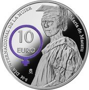 Spain 10 Euro International Women's Day 2023 M Proof 10 EURO M 8-M DÍA INTERNATIONAL DE LA MUJER MARÍA DE MAEZTU coin reverse Spain 10 Euro International Women's Day 2023 M Proof 10 EURO M 8-M DÍA INTERNATIONAL DE LA MUJER MARÍA DE MAEZTU coin reverse