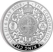 UK 10 Pounds The Coronation of HM King Charles III. Royal Arms 2023 THE CORONATION OF KING CHARLES III 6 MAY 2023 HONI SOIT QUI MAL Y PENSE coin reverse UK 10 Pounds The Coronation of HM King Charles III. Royal Arms 2023 THE CORONATION OF KING CHARLES III 6 MAY 2023 HONI SOIT QUI MAL Y PENSE coin reverse