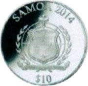 Samoa 10 Tala (Famous Painters. Boticelli) SAMOA 2014 $10 FA'AVAE I LE ATUA SAMOA coin obverse Samoa 10 Tala (Famous Painters. Boticelli) SAMOA 2014 $10 FA'AVAE I LE ATUA SAMOA coin obverse