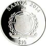 Samoa 10 Tala From Sochi to Rio. Coloured 2014 SAMOA 2014 $10 FA'AVAE I LE ATUA SAMOA coin obverse Samoa 10 Tala From Sochi to Rio. Coloured 2014 SAMOA 2014 $10 FA'AVAE I LE ATUA SAMOA coin obverse