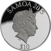 Samoa 10 Tala (Princess to Monarch. Overseas Visit Princess) SAMOA 2015 $10 IRB FA'AVAE I LE ATUA SAMOA coin obverse Samoa 10 Tala (Princess to Monarch. Overseas Visit Princess) SAMOA 2015 $10 IRB FA'AVAE I LE ATUA SAMOA coin obverse