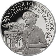 Samoa 10 Tala (Princess to Monarch. Overseas Visit Princess) VISITOR TO AMBASSADOR A LIFETIME OF DIPLOMACY coin reverse Samoa 10 Tala (Princess to Monarch. Overseas Visit Princess) VISITOR TO AMBASSADOR A LIFETIME OF DIPLOMACY coin reverse