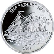 Samoa 10 Tala (SMS Adler 1889) SMS "ADLER" 1889 2003 coin reverse Samoa 10 Tala (SMS Adler 1889) SMS "ADLER" 1889 2003 coin reverse