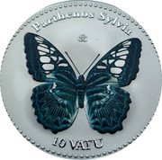 Vanuatu 10 Vatu (Parthenos Sylvia) PARTHENOS SYLVIA 10 VATU CCC coin reverse Vanuatu 10 Vatu (Parthenos Sylvia) PARTHENOS SYLVIA 10 VATU CCC coin reverse