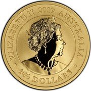 Australia 100 Dollars (Elizabeth II 6th Portrait - Bird of Paradise) ELIZABETH II 2019 AUSTRALIA 100 DOLLARS JC coin obverse Australia 100 Dollars (Elizabeth II 6th Portrait - Bird of Paradise) ELIZABETH II 2019 AUSTRALIA 100 DOLLARS JC coin obverse