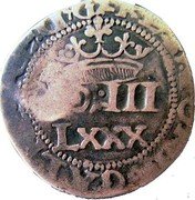 Portugal 100 Reis (Joao IV Countermarked)  coin reverse Portugal 100 Reis (Joao IV Countermarked)  coin reverse