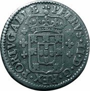 Portugal 100 Reis (Pedro II Prince crown) PETVS.II.D.G.REX.PORTUGALIÆ coin obverse Portugal 100 Reis (Pedro II Prince crown) PETVS.II.D.G.REX.PORTUGALIÆ coin obverse