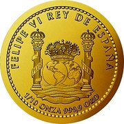 Spain 15 Euro Cent Philip VI. Toro 2023 M In Sets only FELIPE VI REX DE ESPAÑA 1/10 ONZA 999.9 ORO coin obverse