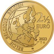 Belgium 2-1/2 Euro (Festival Culture) BELGIE BELGIQUE BELGIEN 2½ EURO 2023 IB coin obverse Belgium 2-1/2 Euro (Festival Culture) BELGIE BELGIQUE BELGIEN 2½ EURO 2023 IB coin obverse