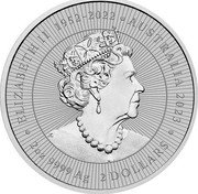 Australia 2 Dollars Kangaroo with Joey 2023 P BU - High Relief ELIZABETH II 1953-2022 AUSTRALIA 2023 2 OZ 9999 AG 2 DOLLARS JC coin obverse Australia 2 Dollars Kangaroo with Joey 2023 P BU - High Relief ELIZABETH II 1953-2022 AUSTRALIA 2023 2 OZ 9999 AG 2 DOLLARS JC coin obverse
