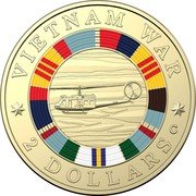 Australia 2 Dollars Lest We Forget. Vietnam War 2023 C BU in Coincard VIETNAM WAR 2 DOLLARS C coin reverse Australia 2 Dollars Lest We Forget. Vietnam War 2023 C BU in Coincard VIETNAM WAR 2 DOLLARS C coin reverse