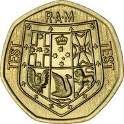 New Zealand 2 Dollars (Pattern. Heptagonal) R A M TEST TEST coin reverse New Zealand 2 Dollars (Pattern. Heptagonal) R A M TEST TEST coin reverse
