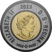 Canada 2 Dollars Polar bear. Transition Obverse 2023 Greater Sage-Grouse specimen set ELIZABETH II D G REGINA SB 2023 1952 2022 coin obverse Canada 2 Dollars Polar bear. Transition Obverse 2023 Greater Sage-Grouse specimen set ELIZABETH II D G REGINA SB 2023 1952 2022 coin obverse