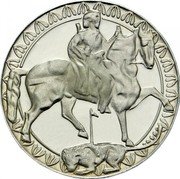 Bulgaria 2 Leva 1300th Anniversary of Bulgaria. Madara Rock 1981 KM# 121 coin reverse