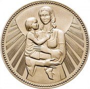 Bulgaria 2 Leva 1300th Anniversary of Bulgaria. Mother and Child 1981 Proof KM# 122 coin reverse