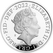 UK Two Pence Royal Arms Shield Puzzle Memorial 2022 26/22 in set ELIZABETH II DEI GRA REG FID DEF 2022 J.C 26/22 coin obverse UK Two Pence Royal Arms Shield Puzzle Memorial 2022 26/22 in set ELIZABETH II DEI GRA REG FID DEF 2022 J.C 26/22 coin obverse