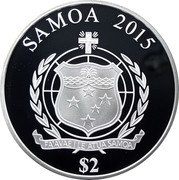 Samoa 2 Tala Olympic Games 2015 SAMOA 2015 $2 FA'AVAE I LE ATUA SAMOA coin obverse Samoa 2 Tala Olympic Games 2015 SAMOA 2015 $2 FA'AVAE I LE ATUA SAMOA coin obverse