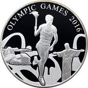 Samoa 2 Tala Olympic Games 2015 OLYMPIC GAMES 2016 coin reverse Samoa 2 Tala Olympic Games 2015 OLYMPIC GAMES 2016 coin reverse