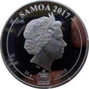 Samoa 2 Tala (World Football Cup Russia. Coloured) SAMOA 2017 IRB 20 G AG 925 coin obverse